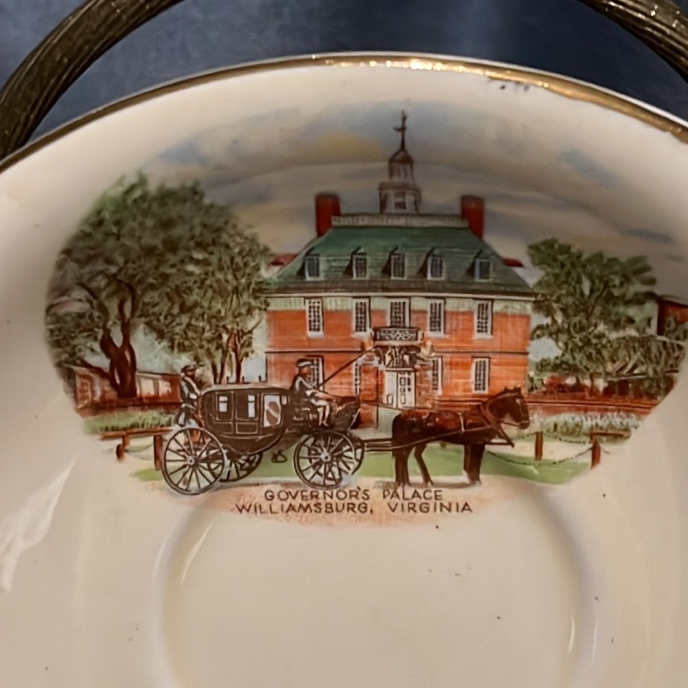 Governors Palace Williamsburg VA demitasse cup and saucer - Picture 5 of 11